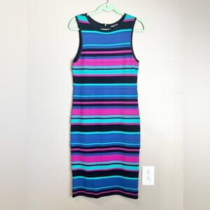 Whitney Port Multi-Colored Pointelle Column Knit Dress